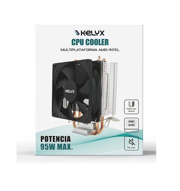 Cooler Para Cpu Kelyx Para Amd Intel Potencia Max 95w Led Negro