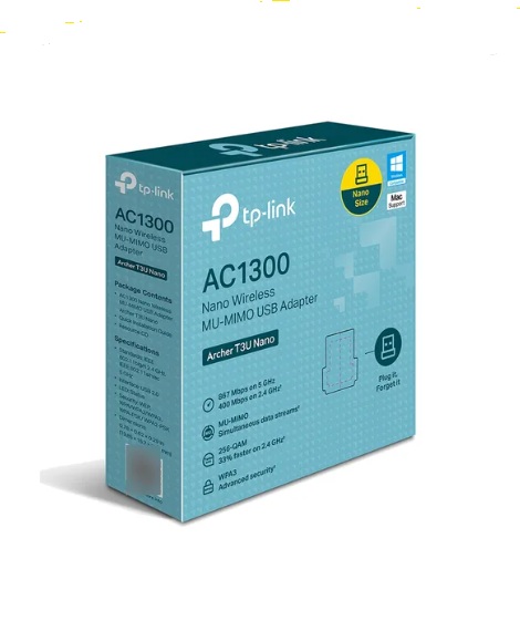 Adaptador Wifi Tp-link Archer T3u Nano Ac1300 Dual Band