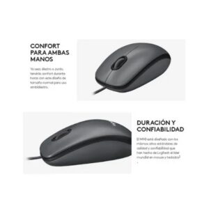 Mouse Logitech M90 Negro Usb Cableado