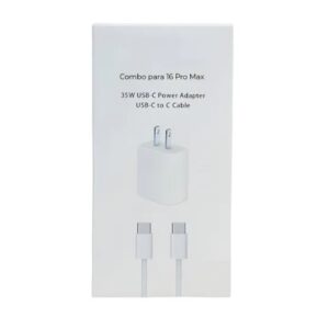 Cargador Para iPhone 16 Pro Max 35w Con Cable Usb-c A Usb-c
