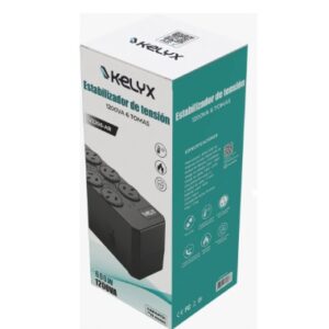 Estabilizador Kelyx 6 Tomas Max. 600w 150-270v Surge Pro 1mt Negro