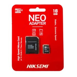 Micro SD Hiksemi Neo Clase 10 16GB UHS-I 92MB/s Con Adaptador