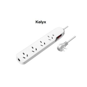 Prolongador zapatilla de 4 tomas Kelyx SL9104 color blanco largo del cable de 1.5m