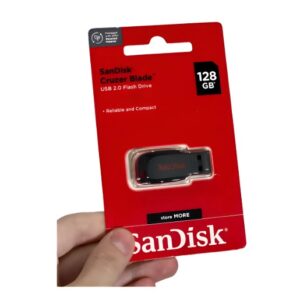 Pendrive Sandisk Cruzer Blade 128gb 2.0 Negro/rojo Cruzer Blade