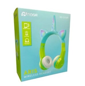 Auriculares Inalambricos Bluetooth Unicornio Luces Led Noga