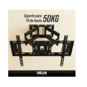 Soporte Móvil Tv Led Smart Doble Brazo 40-80 Pulgadas  Color Negro