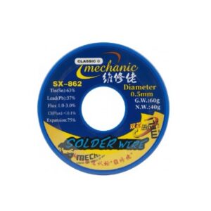 ESTAÑO EN ROLLO MECHANIC 0.5 MM 63SN 37PB 60 gramos SX862
