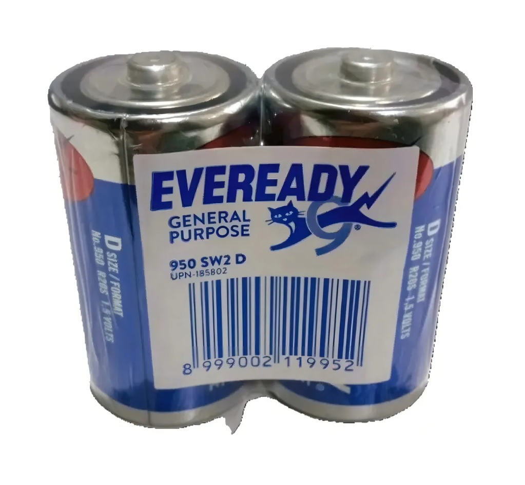 PILA EVEREADY D GRANDE CARBON SUPER HEAVY DUTY R14P 1,5VOLTS