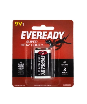Bateria 9V Eveready 1222 Zinc Carbon Super Heavy Duty