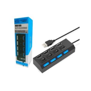 Hub Usb Multiplicador 4 Puertos Usb Con Teclas Y Leds Azules Lambo