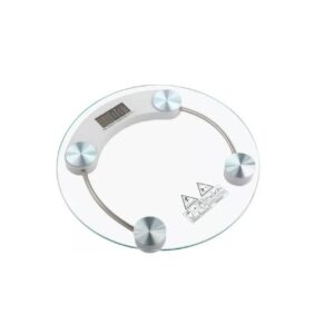 Balanza Digital De Baño Vidrio Y Metal 180kg Color Transparente