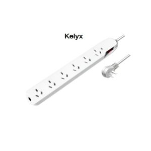 Zapatilla Prolongador Kelyx 6 Tomas C/proteccion 1.5mts - Blanco