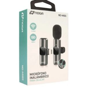 MICROFONO INALAMBRICO NOGA NG-MI9S X DOS STREAMING CORBATERO CELULAR TYPE C