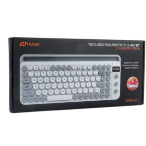 TECLADO NOGA NKB-Q40 INALAMBRICO 2,4G BLUETOOTH RECARGABLE 2,4G DOBLE SOPORTE