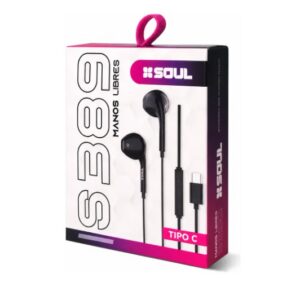 Auriculares Tipo C In-ear Soul Manos Libres S389 Negro