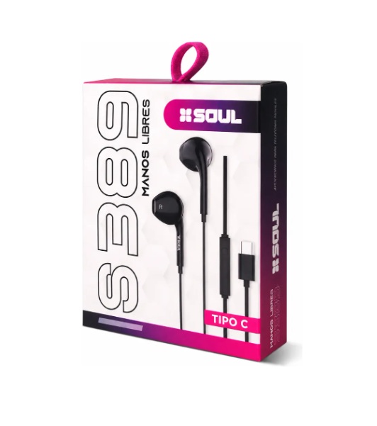 Auriculares Tipo C In-ear Soul Manos Libres S389 Negro