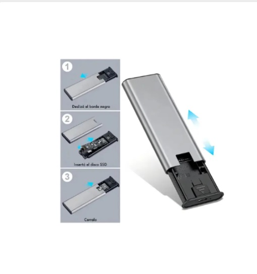 CARRY CASE EXTERNO NOGA NG-SSD1 ADAPTADOR DE DISCO SOLIDO SSD M.2 NVMe 10GBPS 8TB