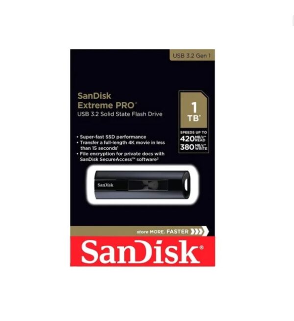 Pendrive Sandisk Extreme Pro 1 Tb Usb 3.2 420mb/s Ssd Externo