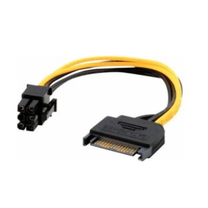 Cable Adaptador Alimentación Sata A Conector 6 Pin 15cm Pci