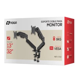 Soporte Doble Para Monitor Noga Ngt-lt110 13 A 32 Pulgadas Negro