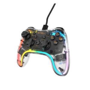 Joystick Gamepad Pc Usb Con Led Rgb Gamer Netmak Nm-dash Color Negro