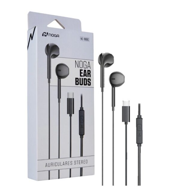Auriculares Noga USB C in-ear manos libres NG-1800C