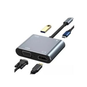 HUB USB C 4 en 1 HDMI 4K USB 3.0 VGA PD para Mac Pro/Air M1