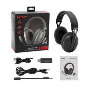 Auriculares Gamer Noga St-3990 Dual Usb 2.4g Usb-c Bluetooth Negro